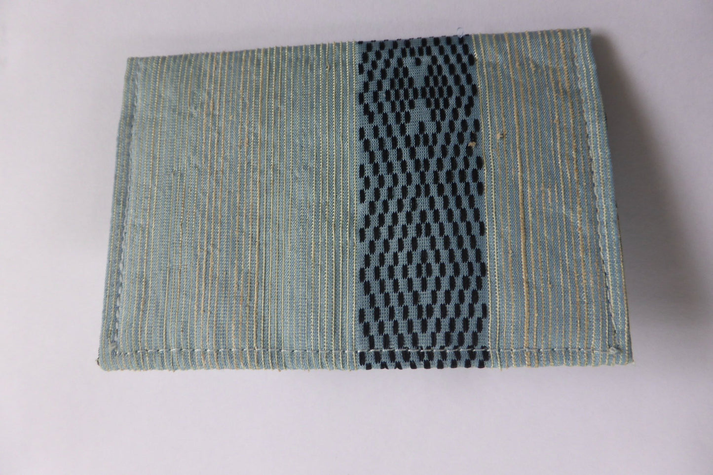 Credit Card/Name Card Holder (CH5) Blue with Banana Weave - PochisilkCH5