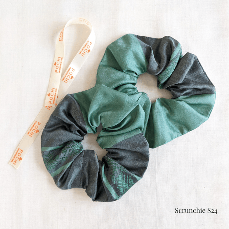 Scrunchie - Bottle & Forest Green S24 - PochisilkSSSYP3-S24