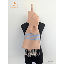 Load image into Gallery viewer, Silk &amp; Cotton Shawl-Scarf D6 - PochisilkCSSCP1-D6
