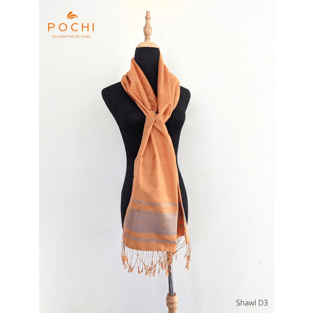 Silk Shawl/Scarf D3 - PochisilkSSSCP1-D3