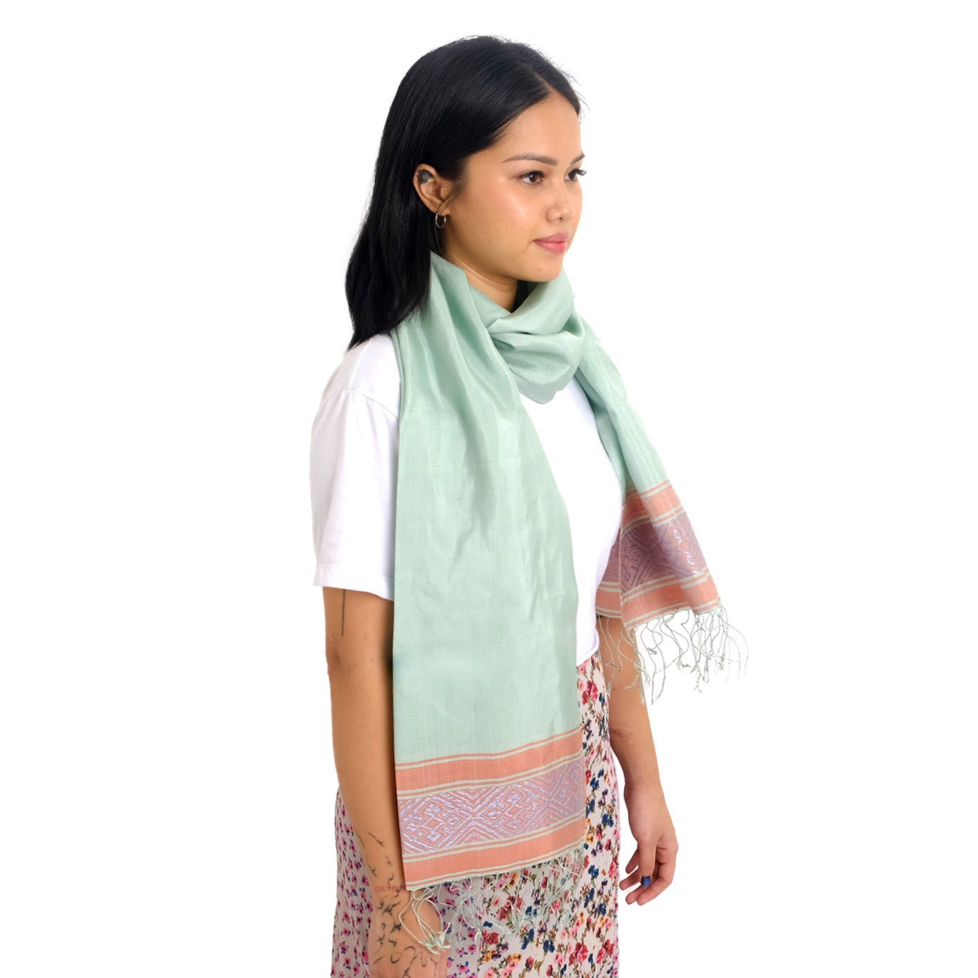Silk Shawl/Scarf D5 - PochisilkSSSCP1-D5