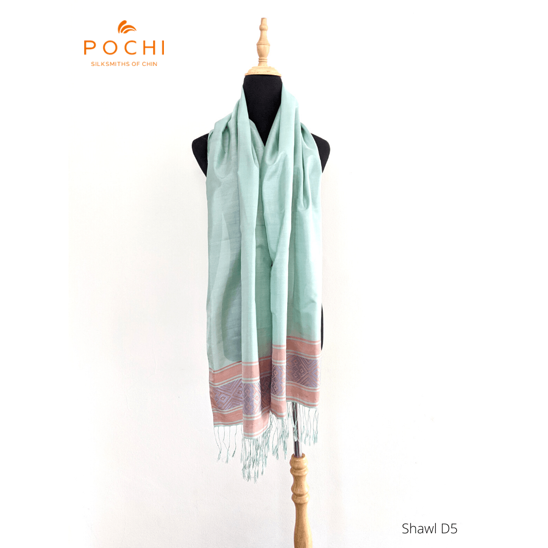 Silk Shawl/Scarf D5 - PochisilkSSSCP1-D5