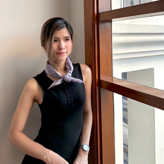 Silk Head Square (Bandana) - Purple