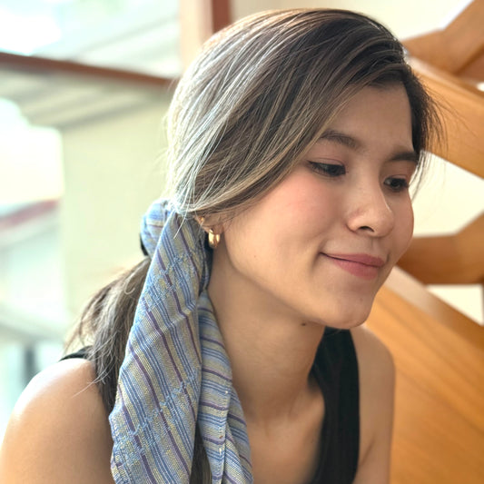 Silk Head Square (Bandana) - Blue