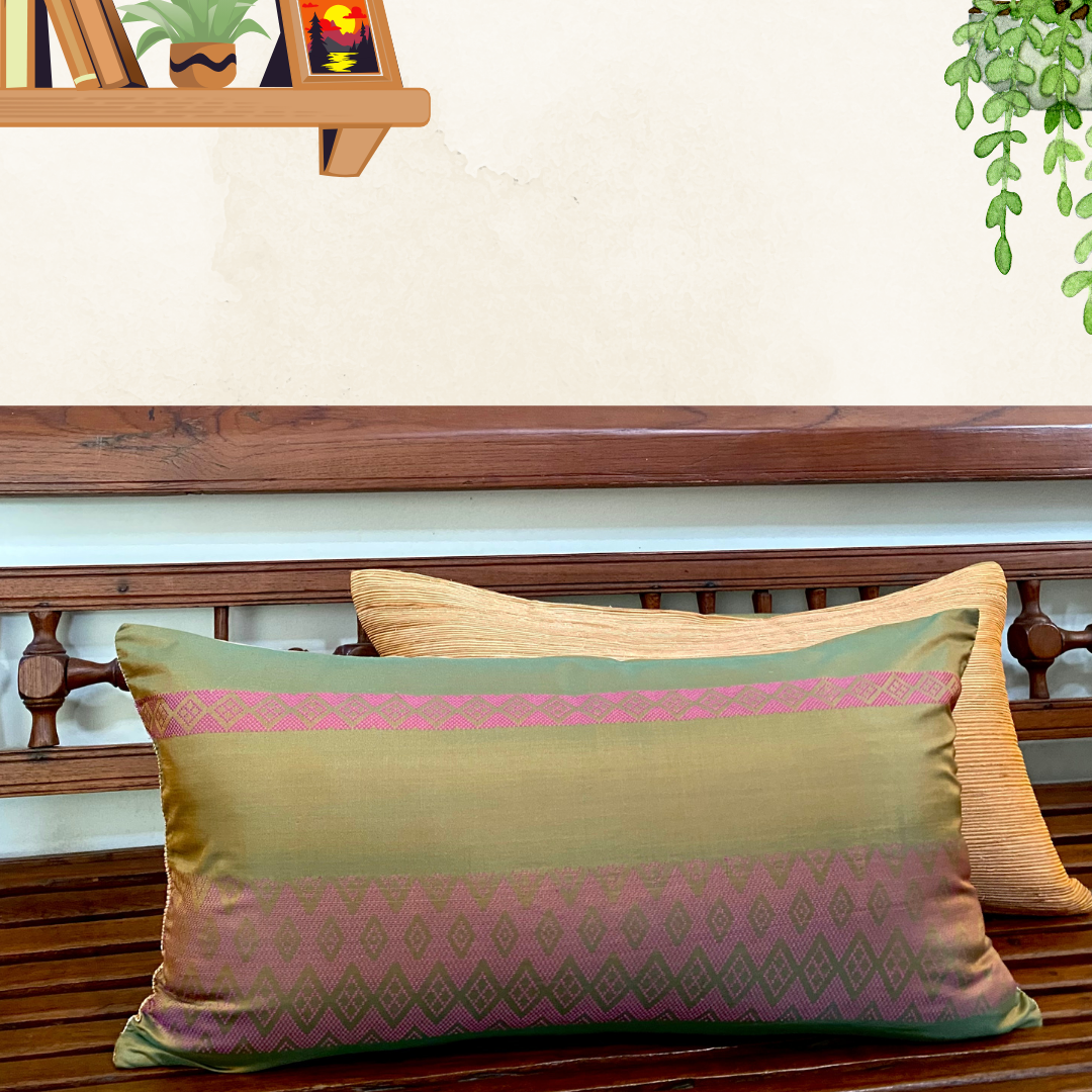 Silk & Banana - Green & Pink