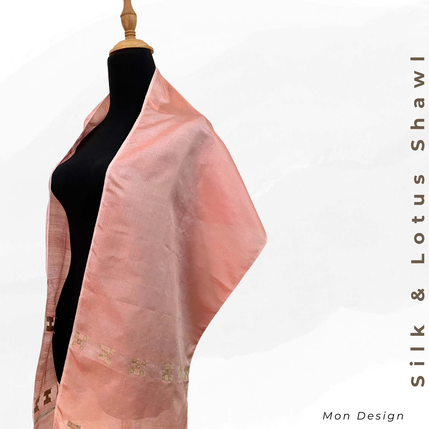 Silk & Lotus Scarf - Mon Design (Pink)