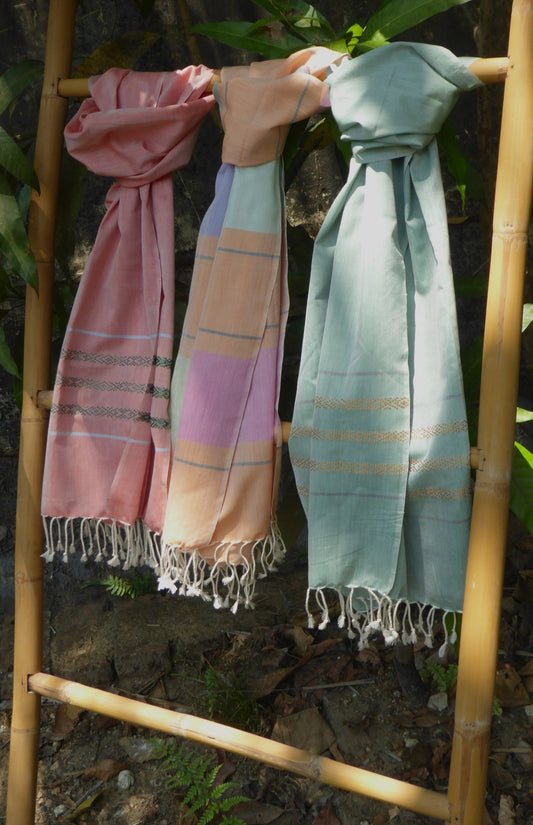 Silk & Cotton Scarf (D28) - PochisilkD28