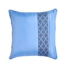 Load image into Gallery viewer, Cushion Cover - Blue with Black Chin-Weave C1 - PochisilkSSSYP4-C1

