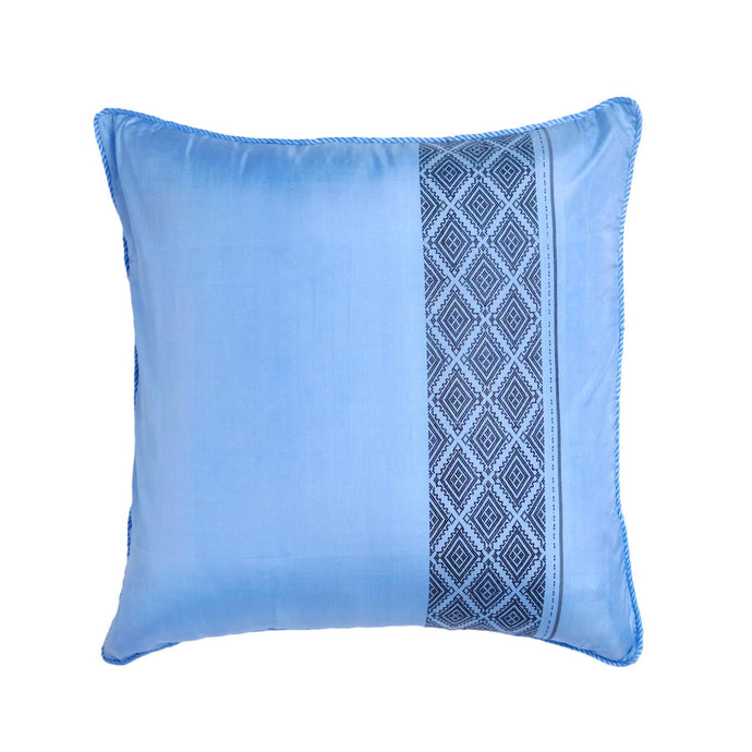 Cushion Cover - Blue with Black Chin-Weave C1 - PochisilkSSSYP4-C1