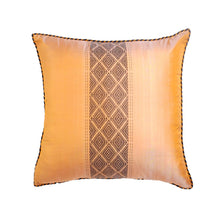 Load image into Gallery viewer, Cushion Cover - Burnt Orange with Black Chin-Weave C5 - PochisilkSSSYP4-C5
