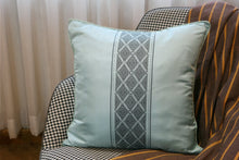Load image into Gallery viewer, Cushion Cover - Pale Green with Black Chin-Weave C3 - PochisilkSSSYP4-C3
