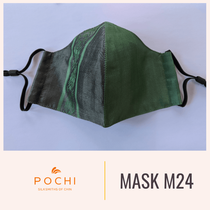 Handwoven Silk Mask with Small Chin Weave - Pochisilk