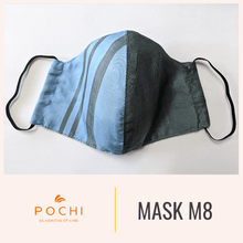 Load image into Gallery viewer, Handwoven Silk Mask with Stripe - PochisilkSSYP2-M8
