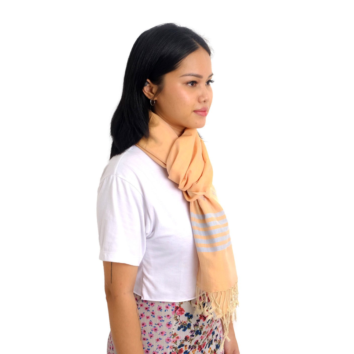 Silk & Cotton Shawl-Scarf D6 - PochisilkCSSCP1-D6