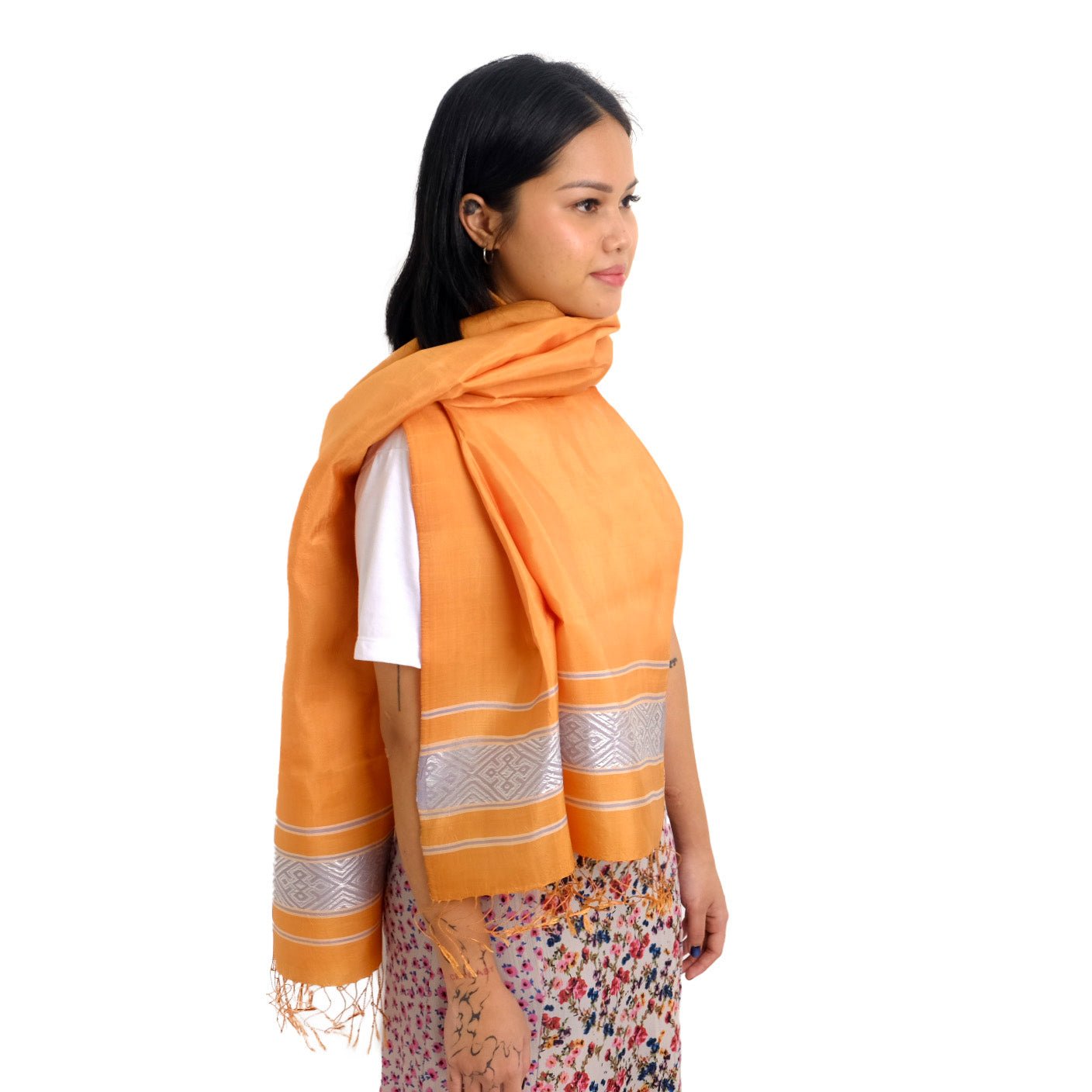 Silk Shawl/Scarf D4 - PochisilkSSSYP1-D4