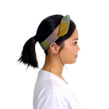 Load image into Gallery viewer, Wired Headband Green/Blue/Purple Rainbow Weave H22 - PochisilkSSSYP7-HW22
