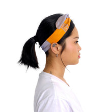 Load image into Gallery viewer, Wired Headband Orange &amp; Blue-Grey Weave HW21 - PochisilkSSSYP7-HW21

